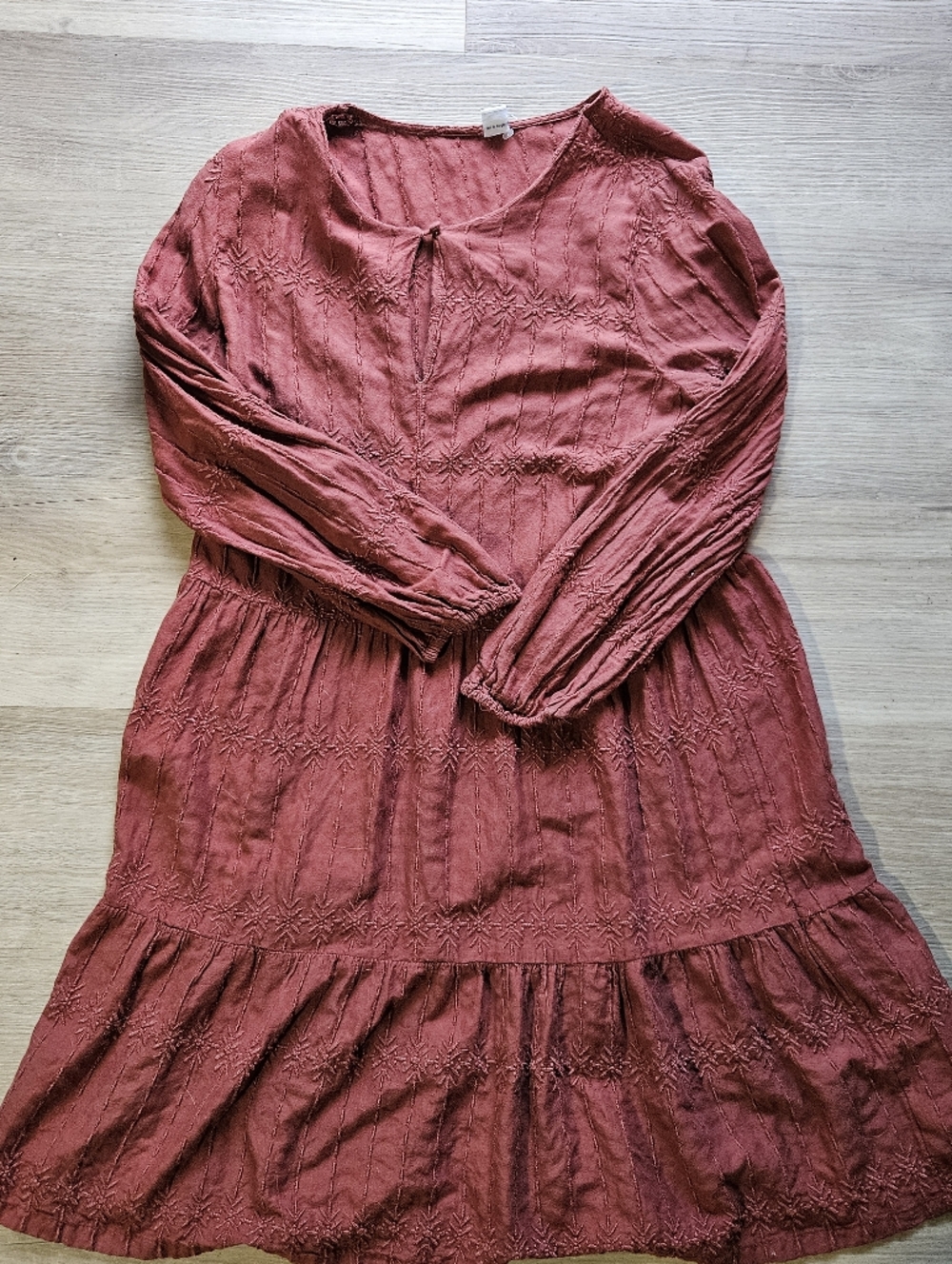 Old Navy Rust Red Tiered Boho Dress